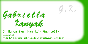 gabriella kanyak business card